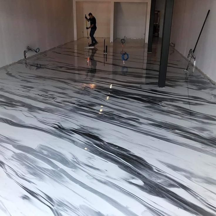 Metallic Epoxy — Silver Marble