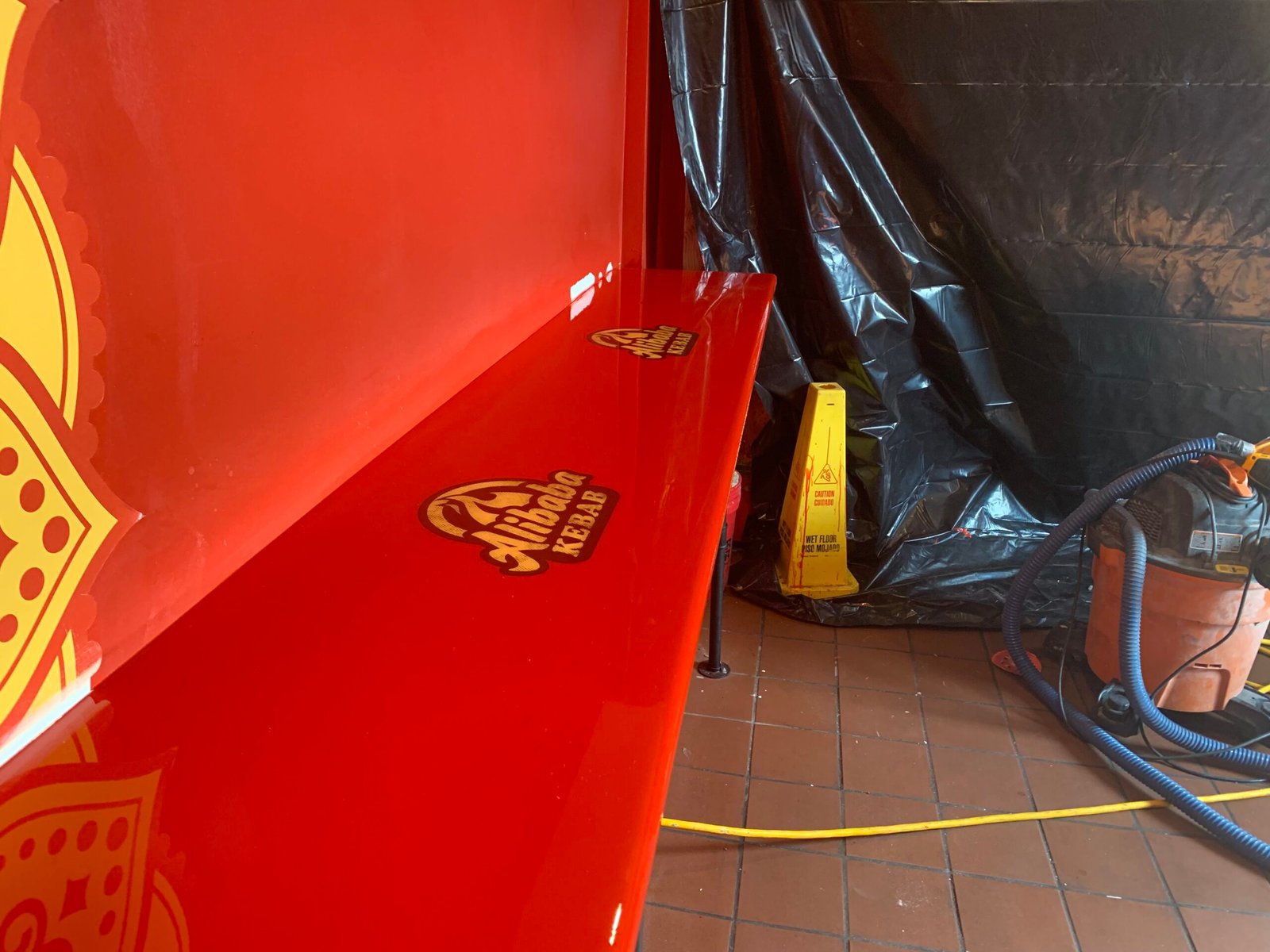 Custom Epoxy Bench — Restaurant Installation