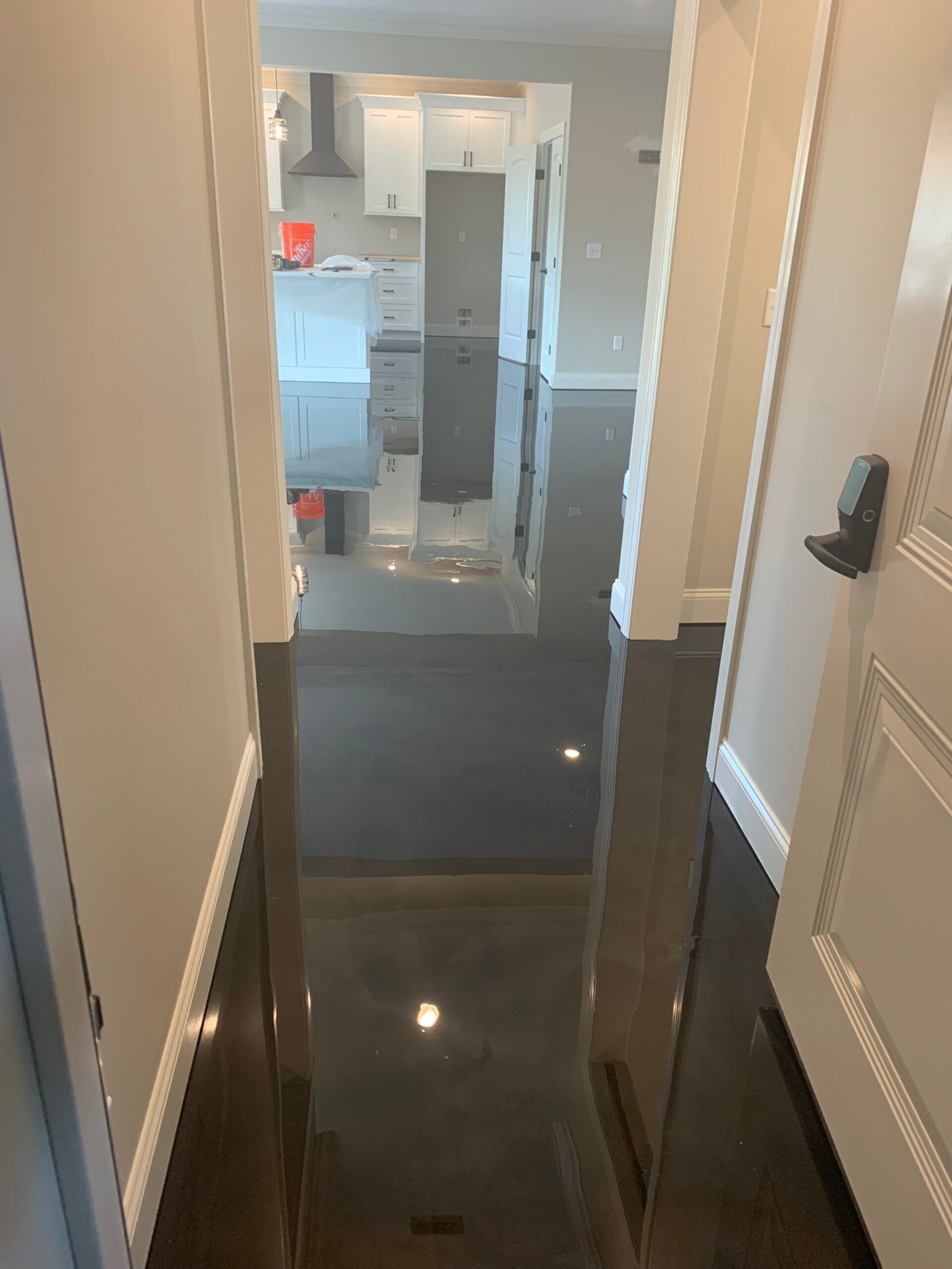 Clean Epoxy Flooring — Hallway