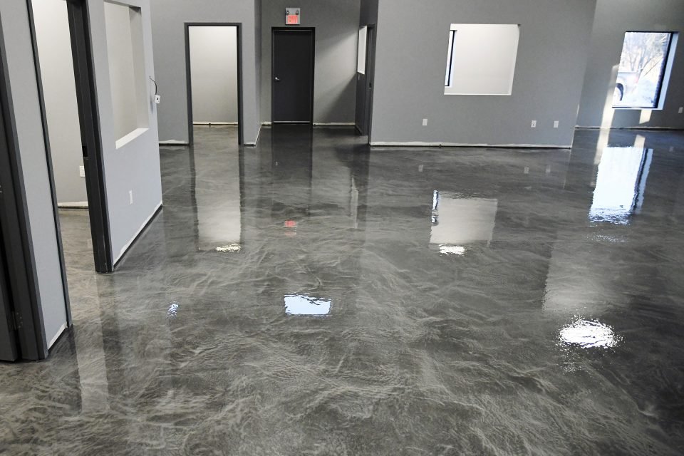 Metallic Epoxy Floor at All-Lift